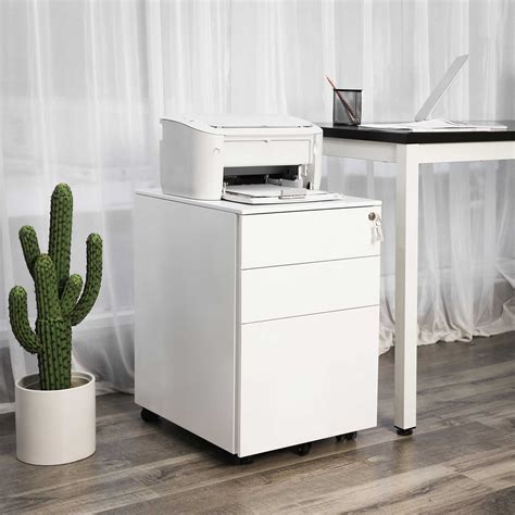 songmics mobile file cabinet with 3 steel pedestal file|SONGMICS Steel File Cabinet, Mobile Office Cabinet .